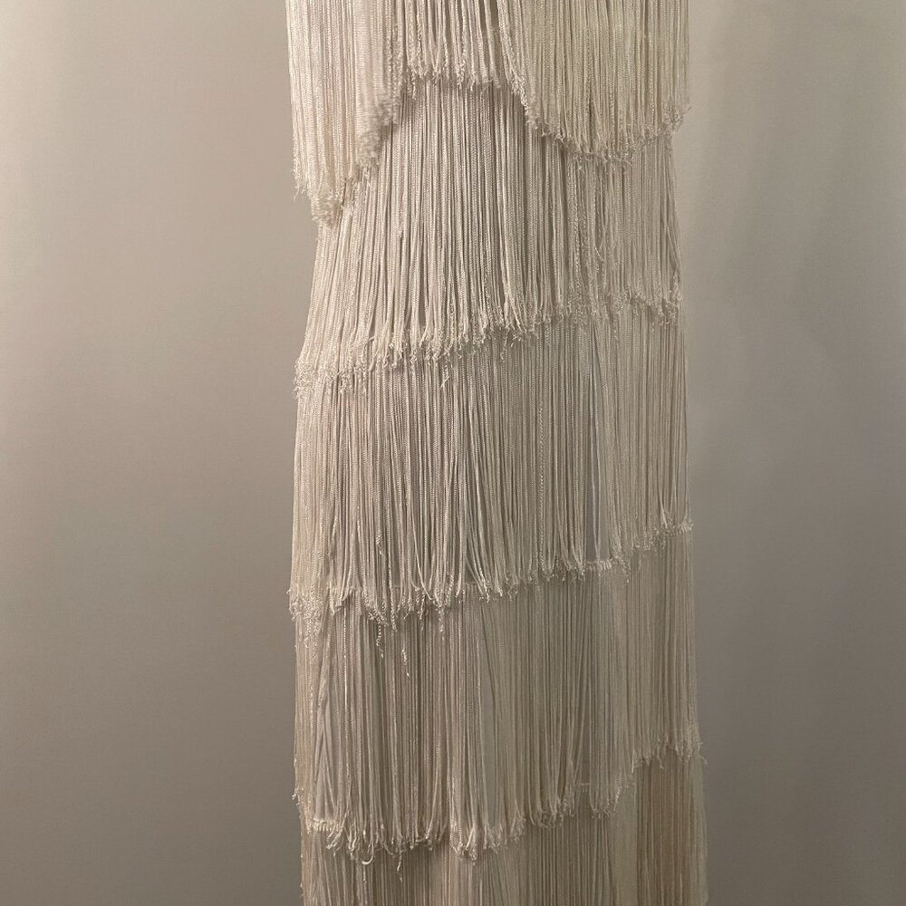 Elegant White Fringe Dress - Picture 13 of 16
